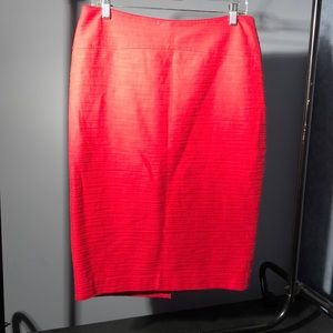 High waisted skirt, below the knee